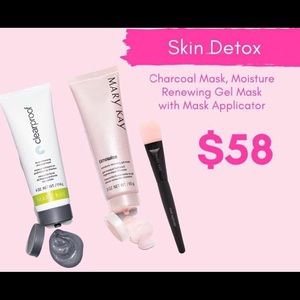Marykay charcoal mask & Moisture renewing mask with applicator.